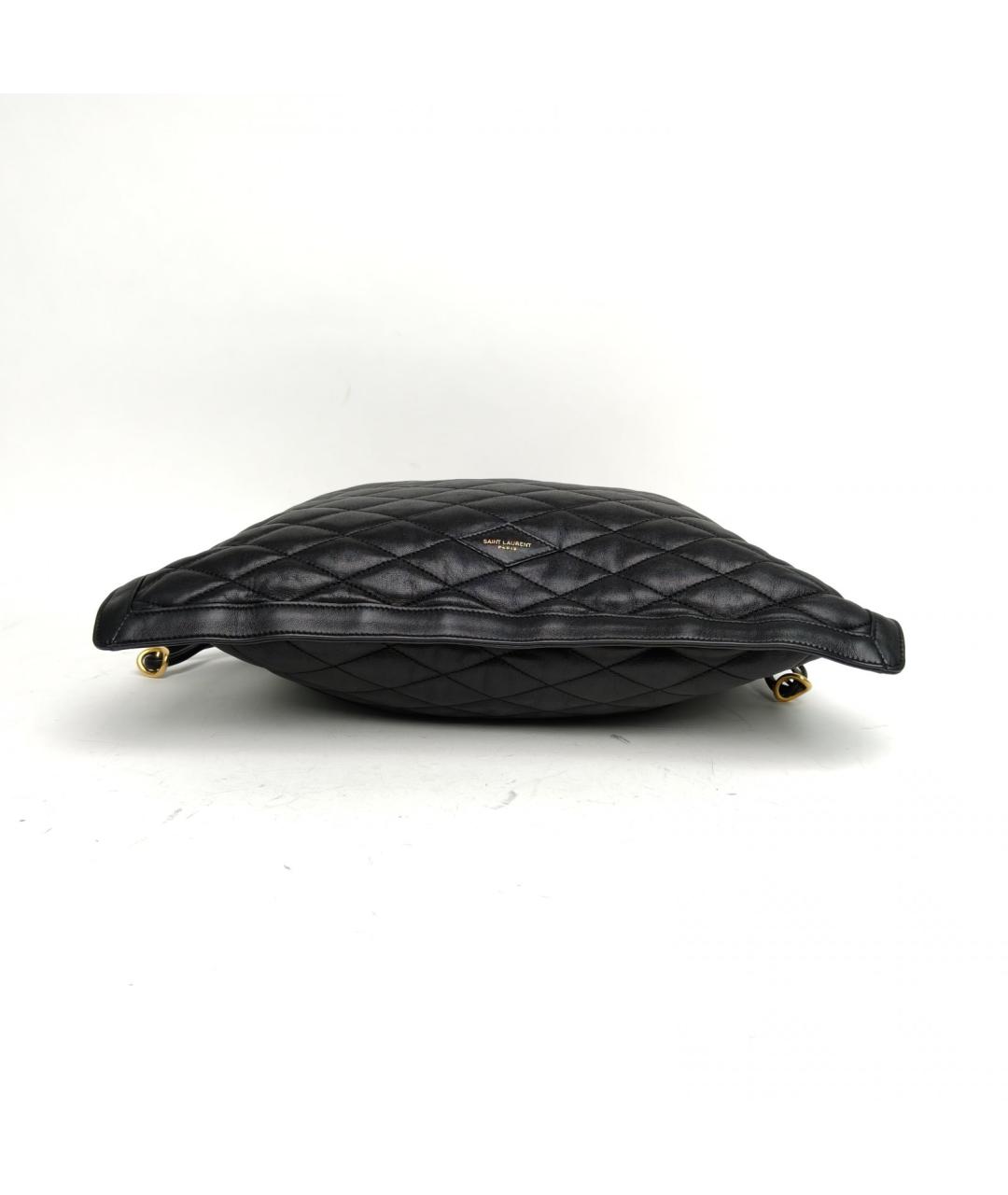 SAINT LAURENT Черная кожаная сумка тоут, фото 7