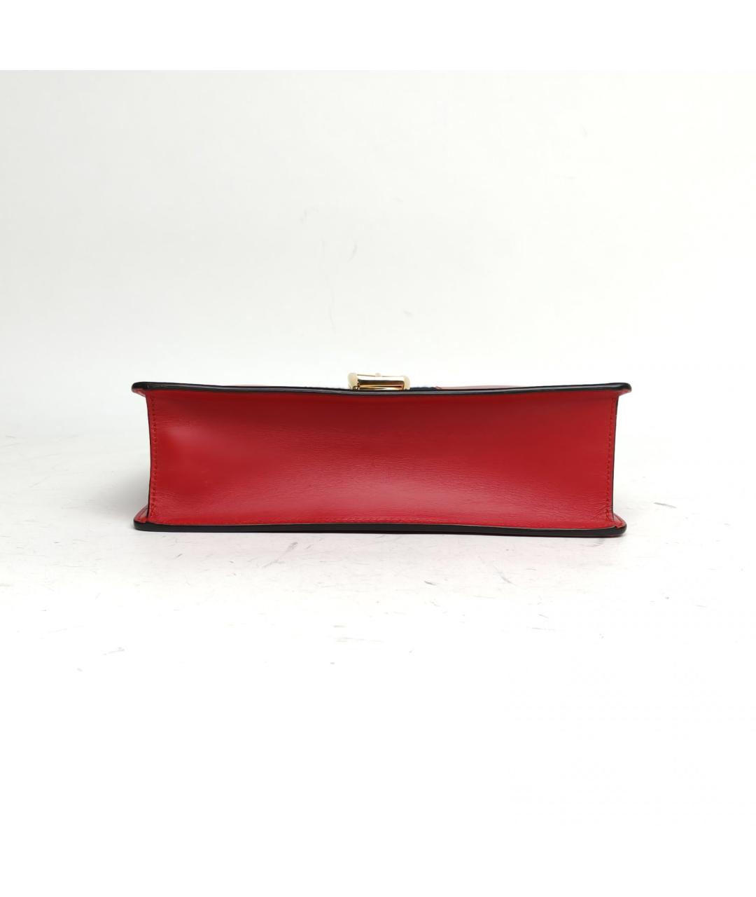 GUCCI Красная кожаная сумка через плечо, фото 6