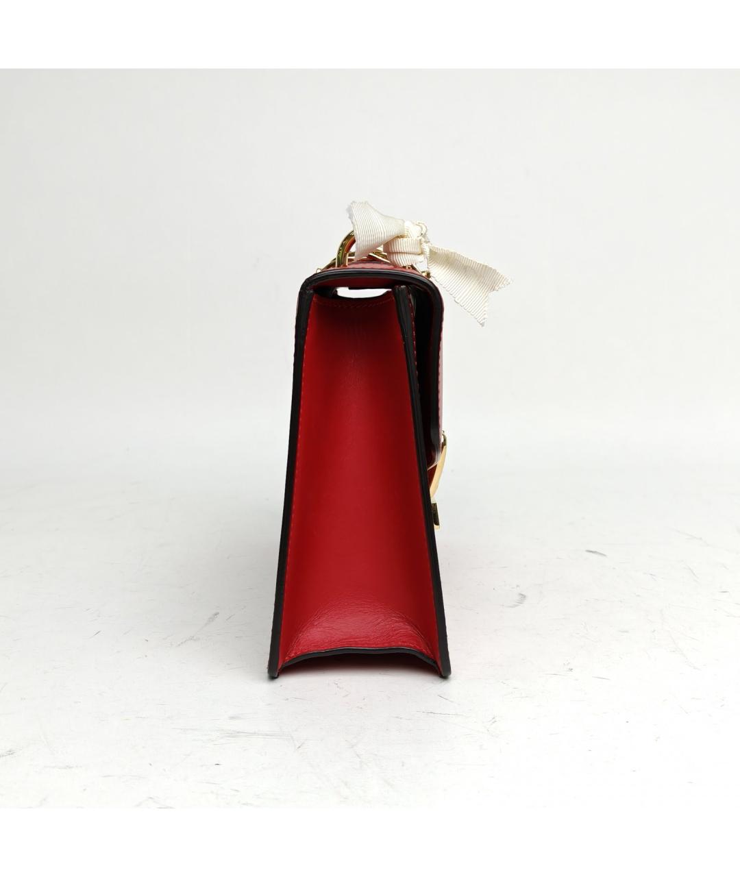 GUCCI Красная кожаная сумка через плечо, фото 5