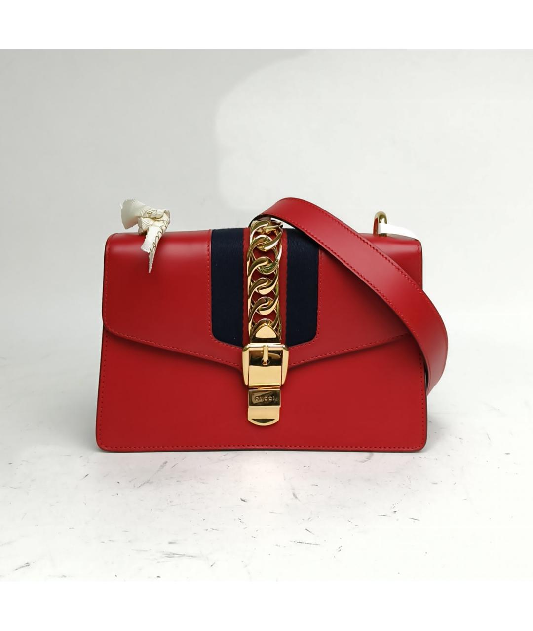 GUCCI Красная кожаная сумка через плечо, фото 2