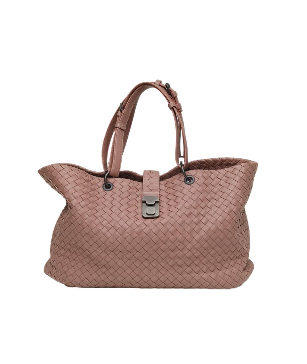 BOTTEGA VENETA Розовая кожаная сумка тоут, фото 1