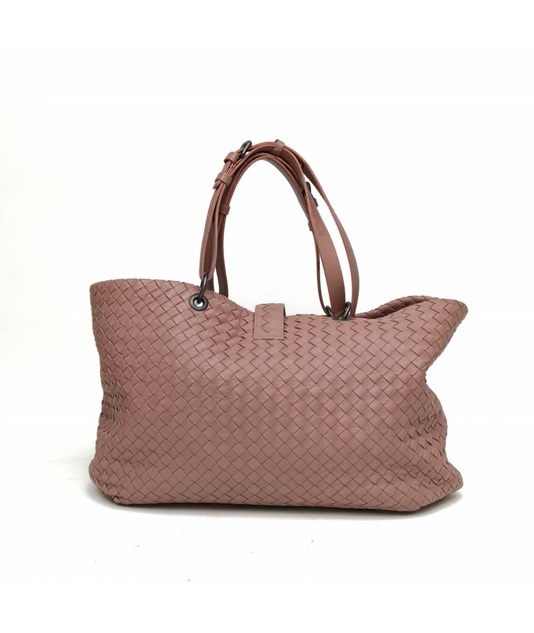 BOTTEGA VENETA Розовая кожаная сумка тоут, фото 4