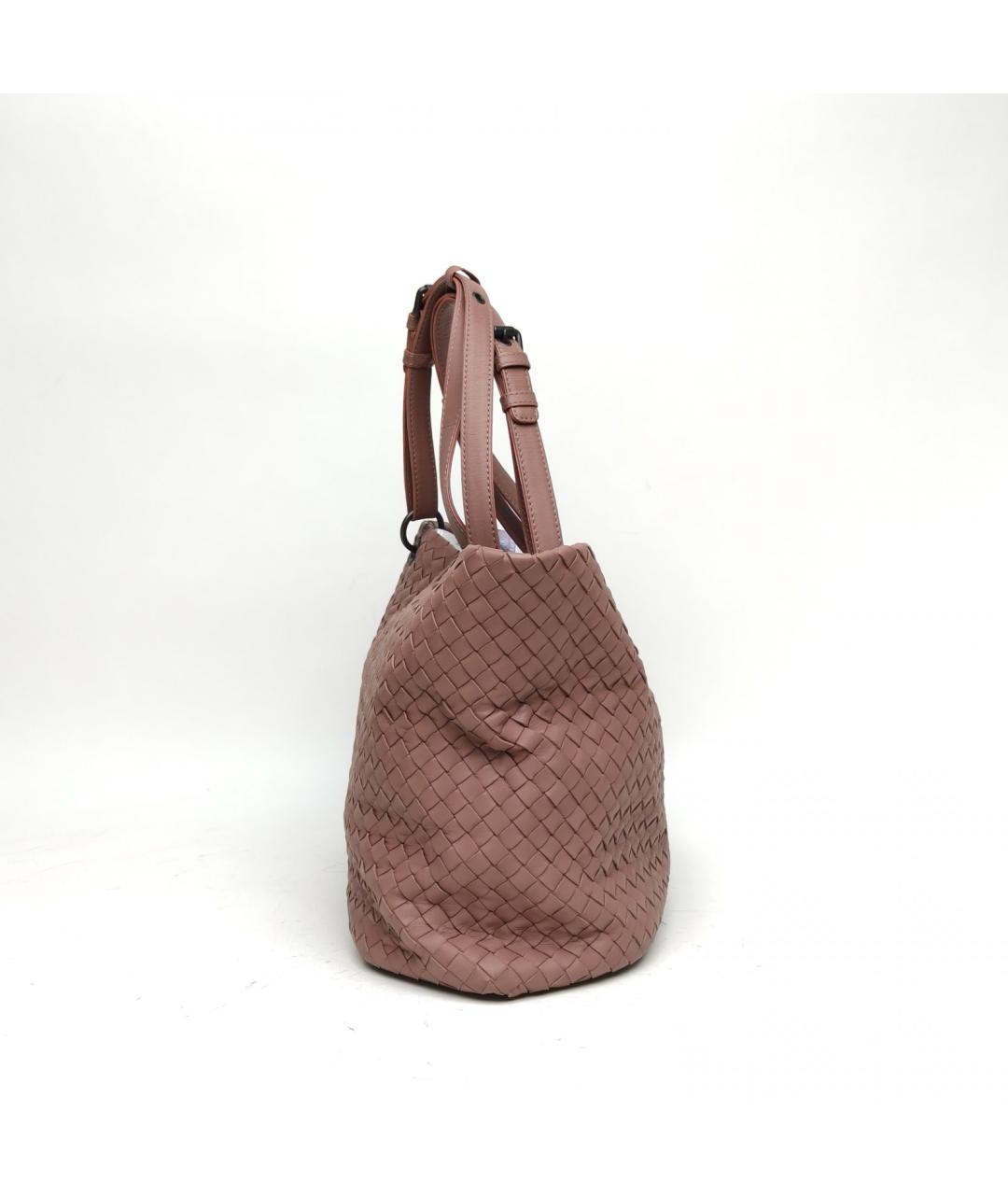 BOTTEGA VENETA Розовая кожаная сумка тоут, фото 5