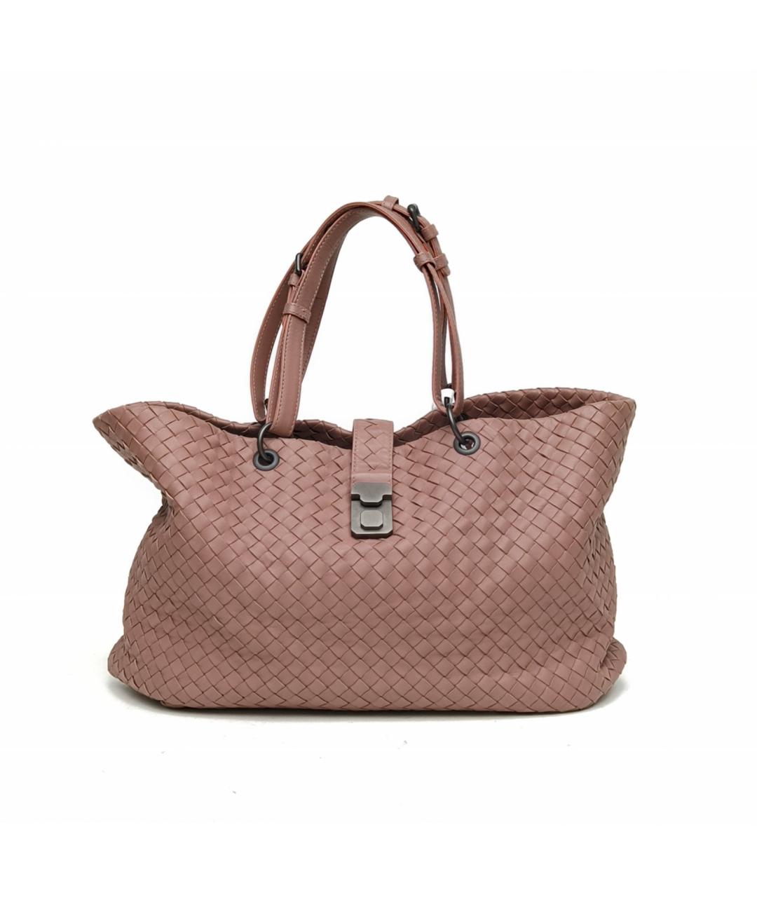 BOTTEGA VENETA Розовая кожаная сумка тоут, фото 2