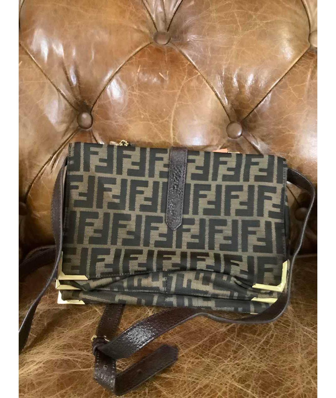 FENDI Коричневая сумка через плечо, фото 9