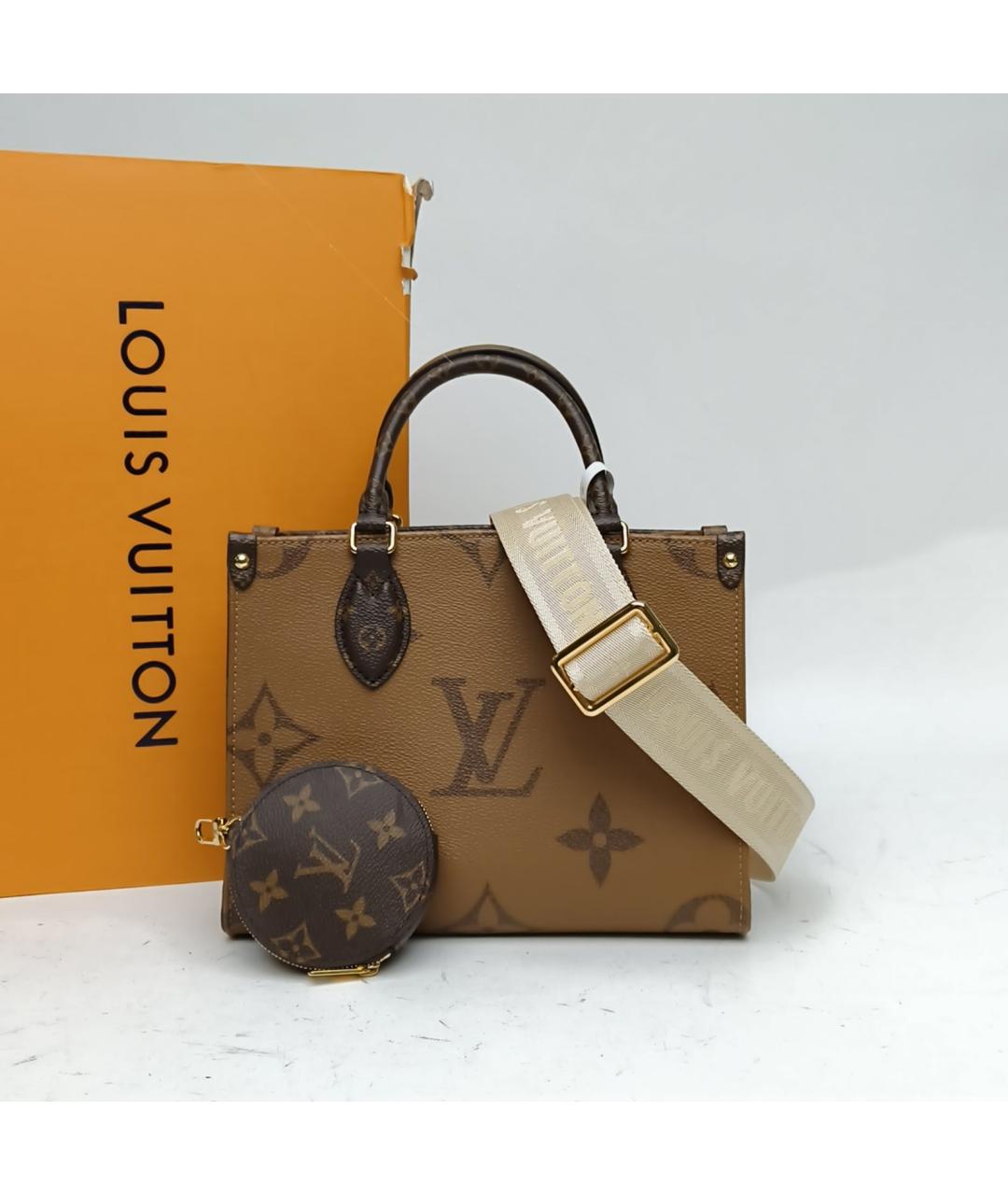 LOUIS VUITTON Коричневая сумка с короткими ручками, фото 8