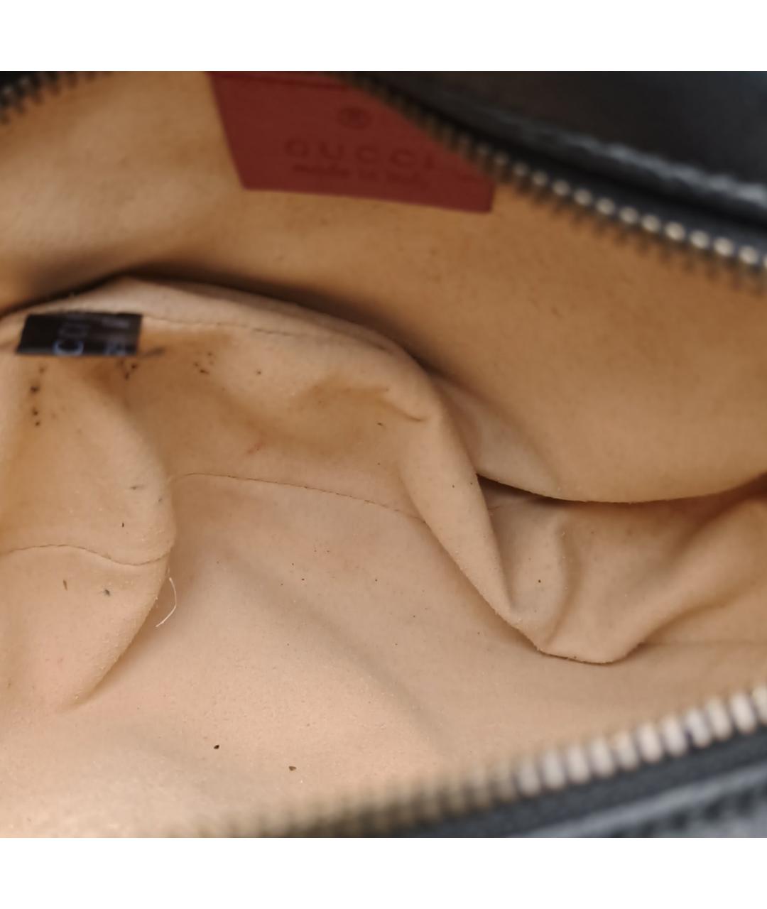 GUCCI Черная кожаная сумка через плечо, фото 7