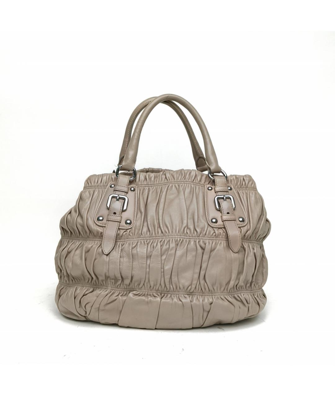 PRADA Серая кожаная сумка через плечо, фото 4