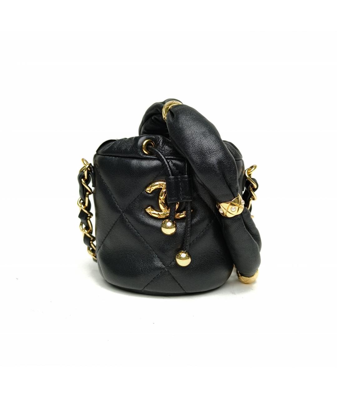 CHANEL Черная кожаная сумка через плечо, фото 2