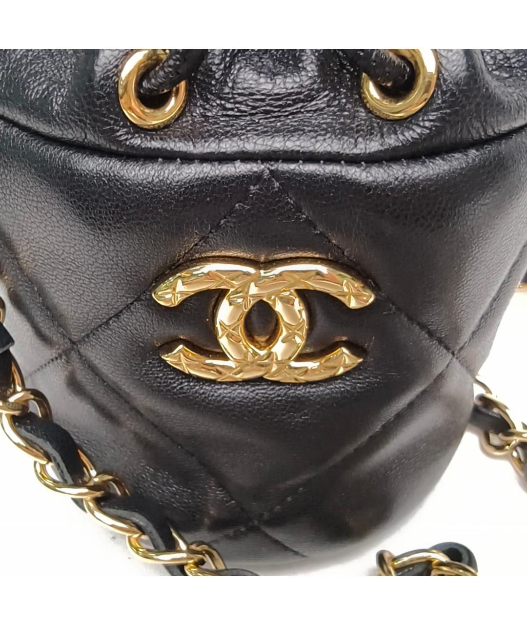 CHANEL Черная кожаная сумка через плечо, фото 7