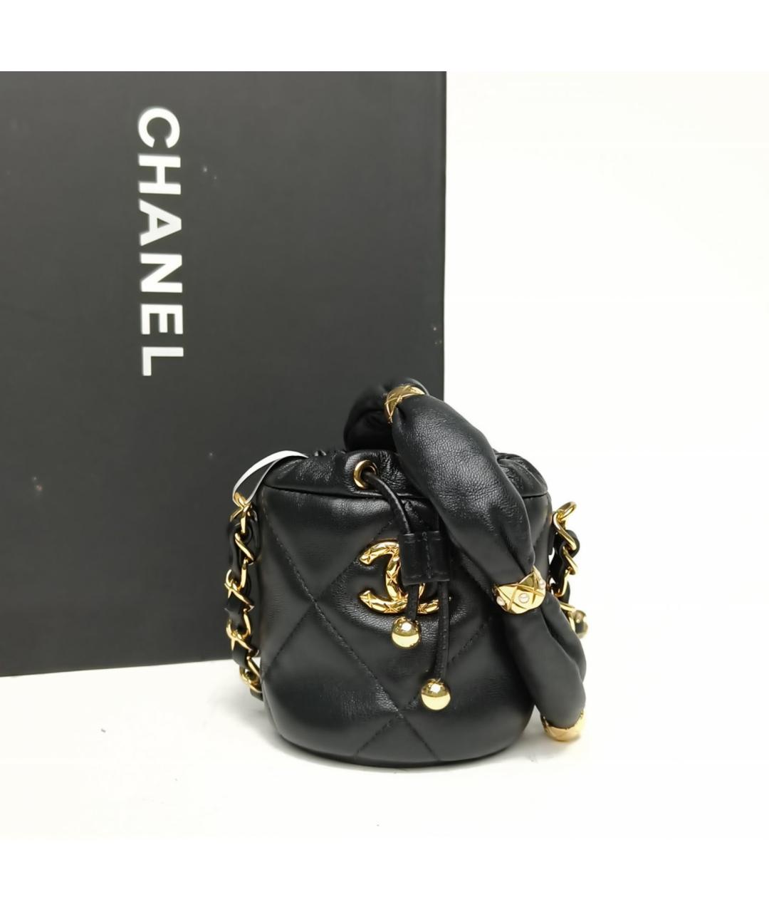 CHANEL Черная кожаная сумка через плечо, фото 9