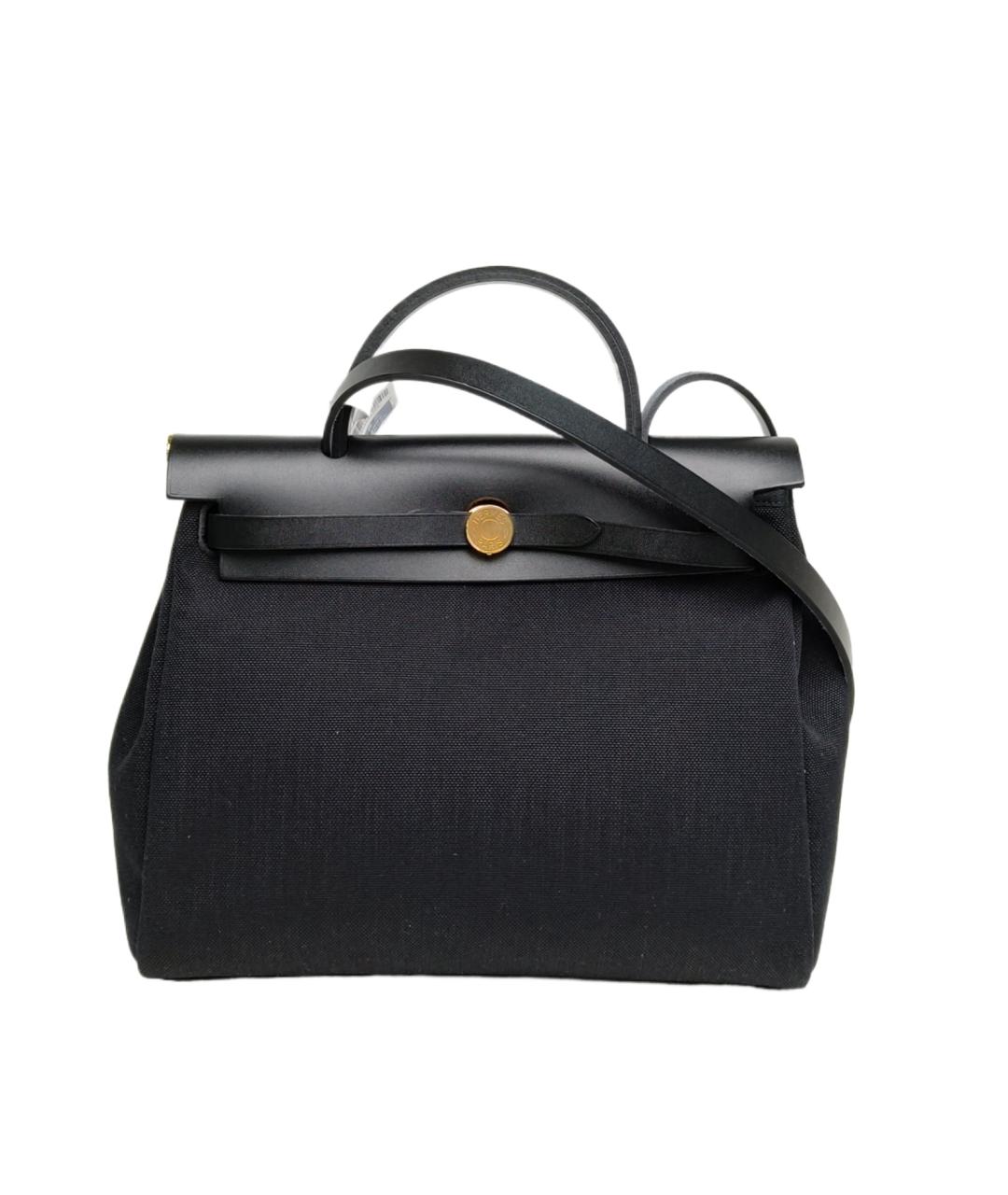 HERMES Черная тканевая сумка через плечо, фото 1