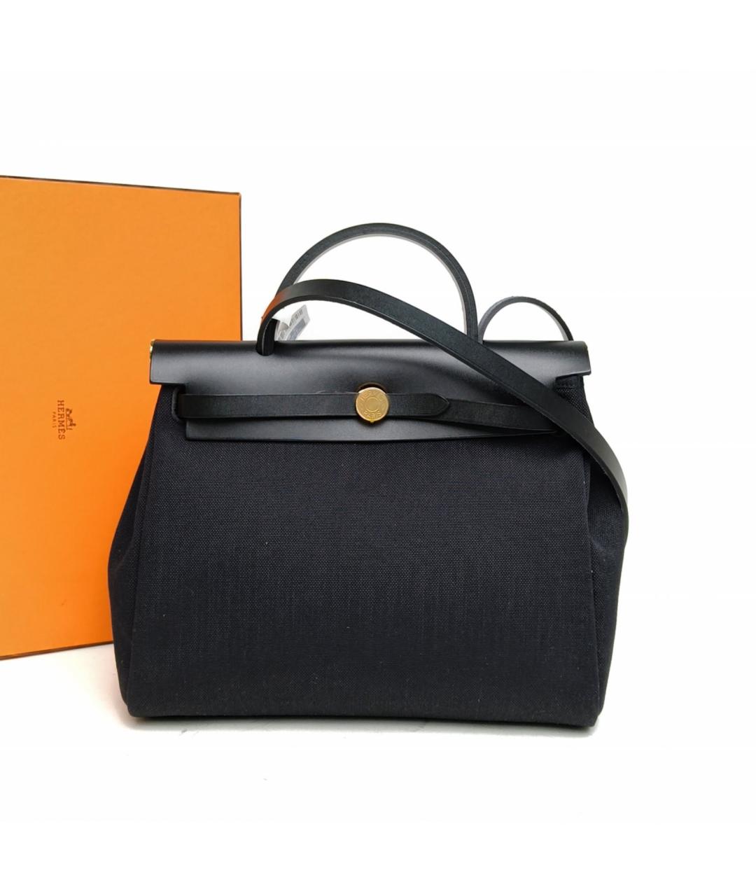 HERMES Черная тканевая сумка через плечо, фото 3