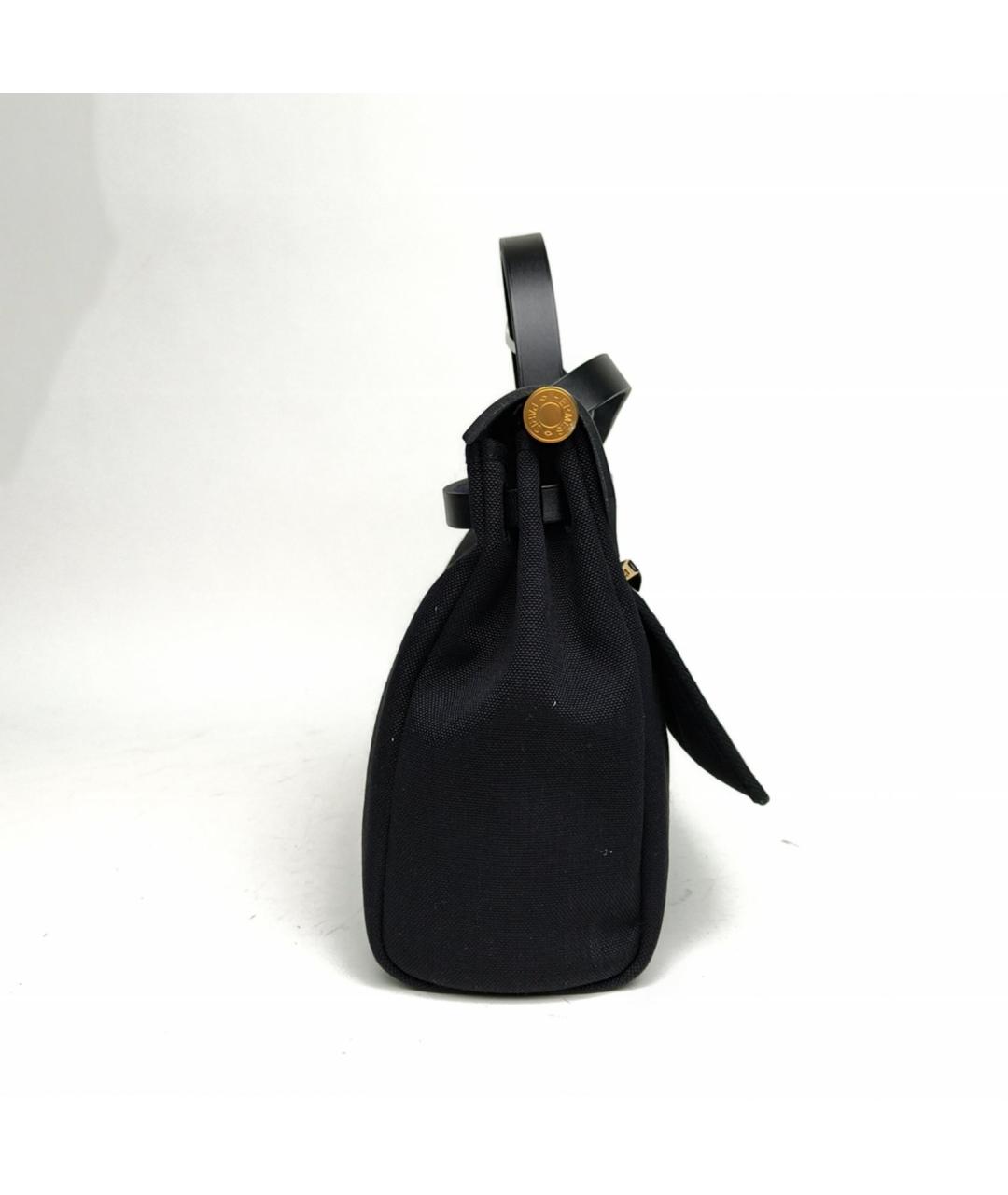 HERMES Черная тканевая сумка через плечо, фото 5