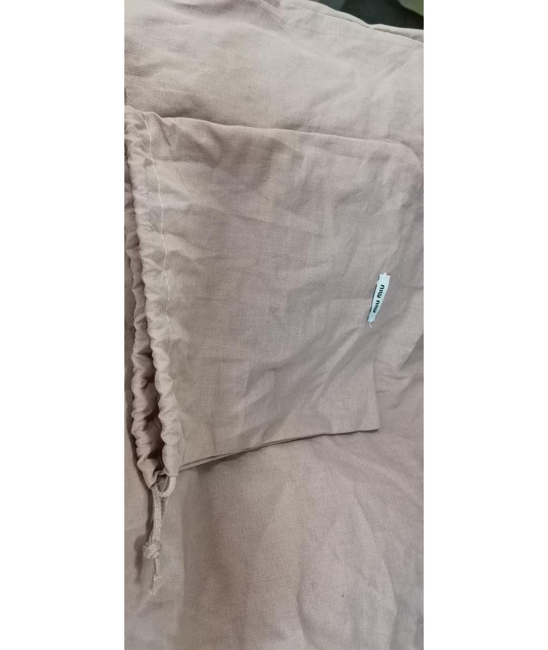 MIU MIU Коричневая замшевая сумка с короткими ручками, фото 7