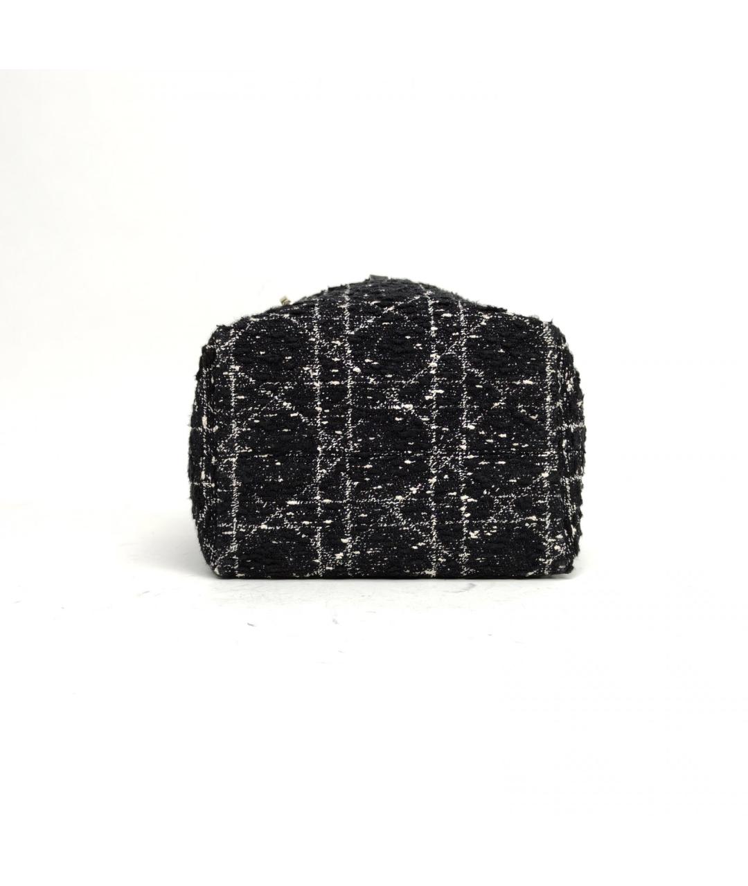 CHRISTIAN DIOR Черная твидовая сумка с короткими ручками, фото 6