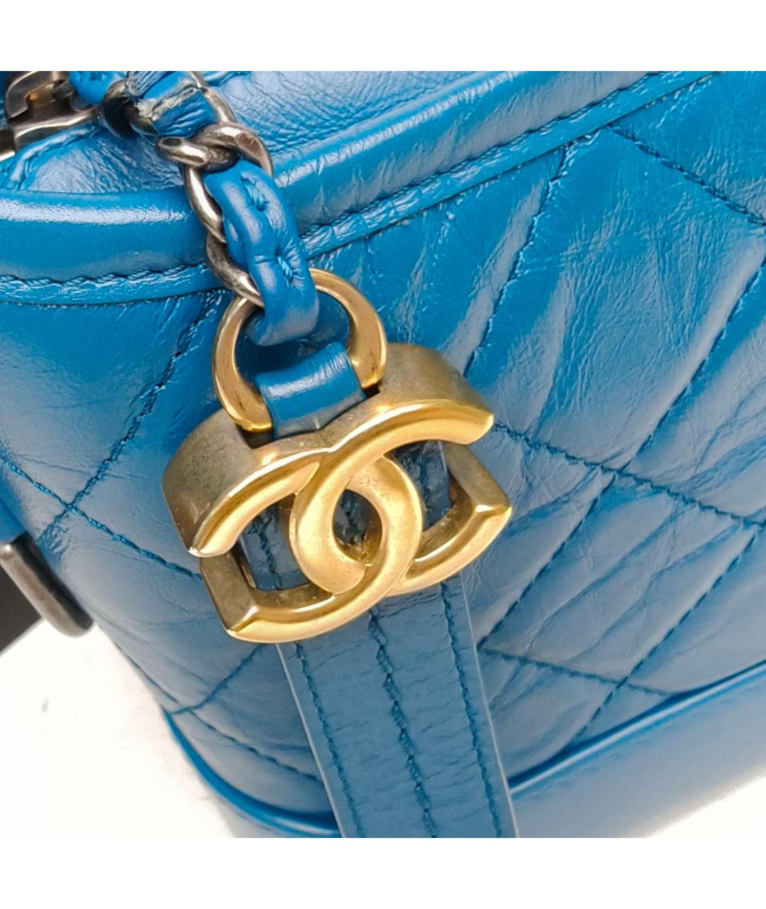 CHANEL Синяя кожаная сумка через плечо, фото 7