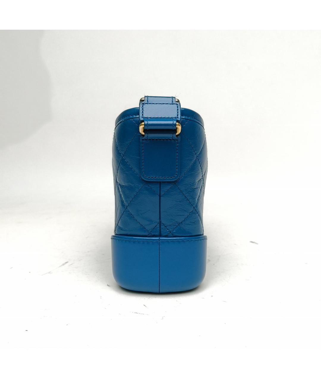 CHANEL Синяя кожаная сумка через плечо, фото 3