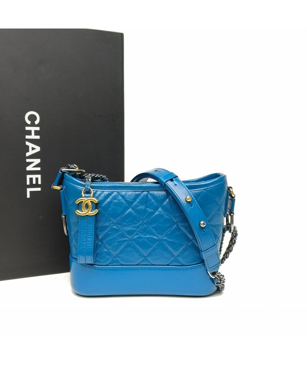 CHANEL Синяя кожаная сумка через плечо, фото 9