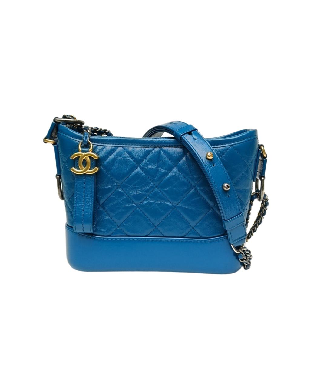 CHANEL Синяя кожаная сумка через плечо, фото 10