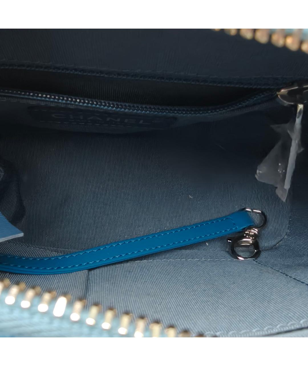 CHANEL Синяя кожаная сумка через плечо, фото 8