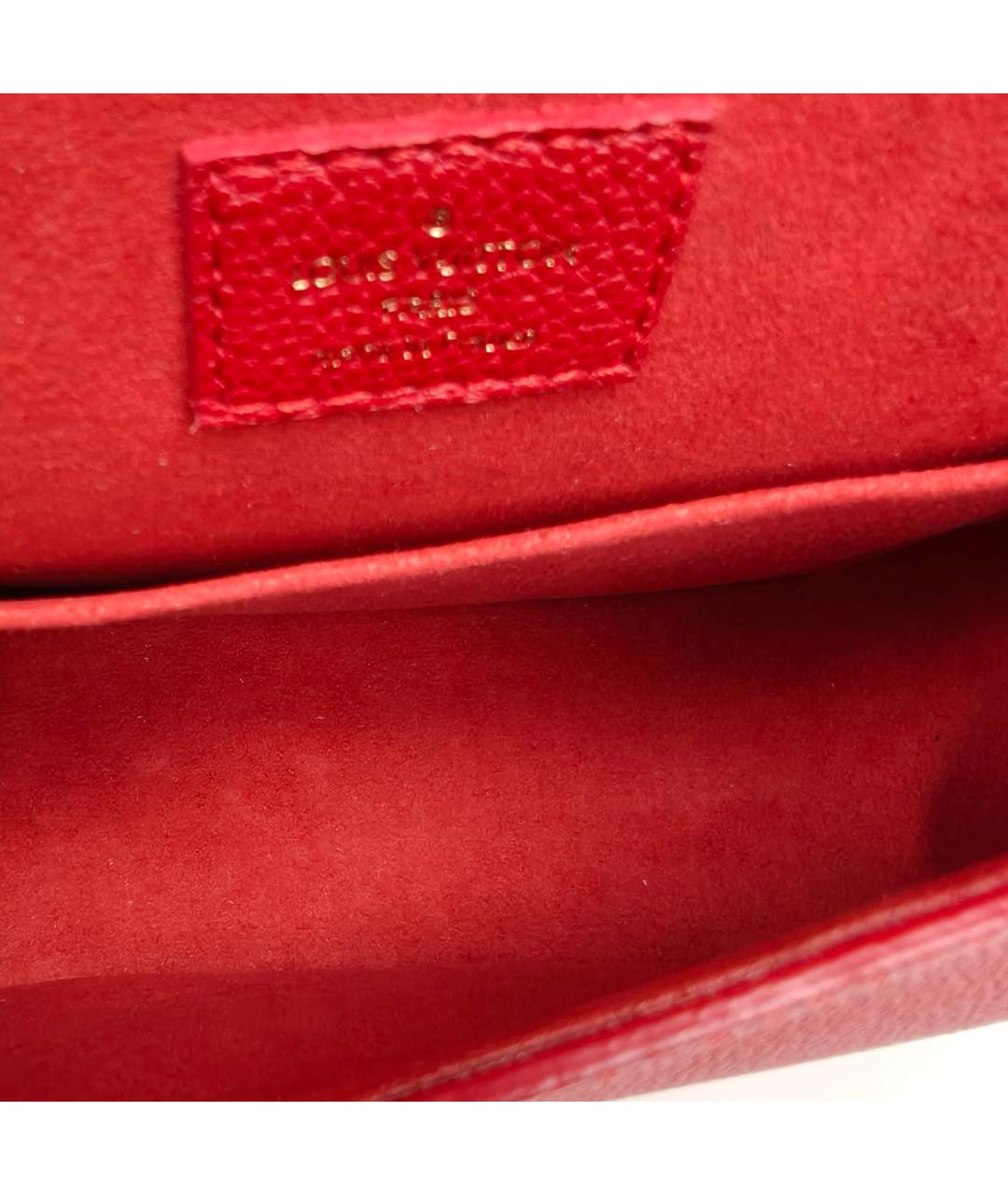 LOUIS VUITTON Красная кожаная сумка через плечо, фото 7