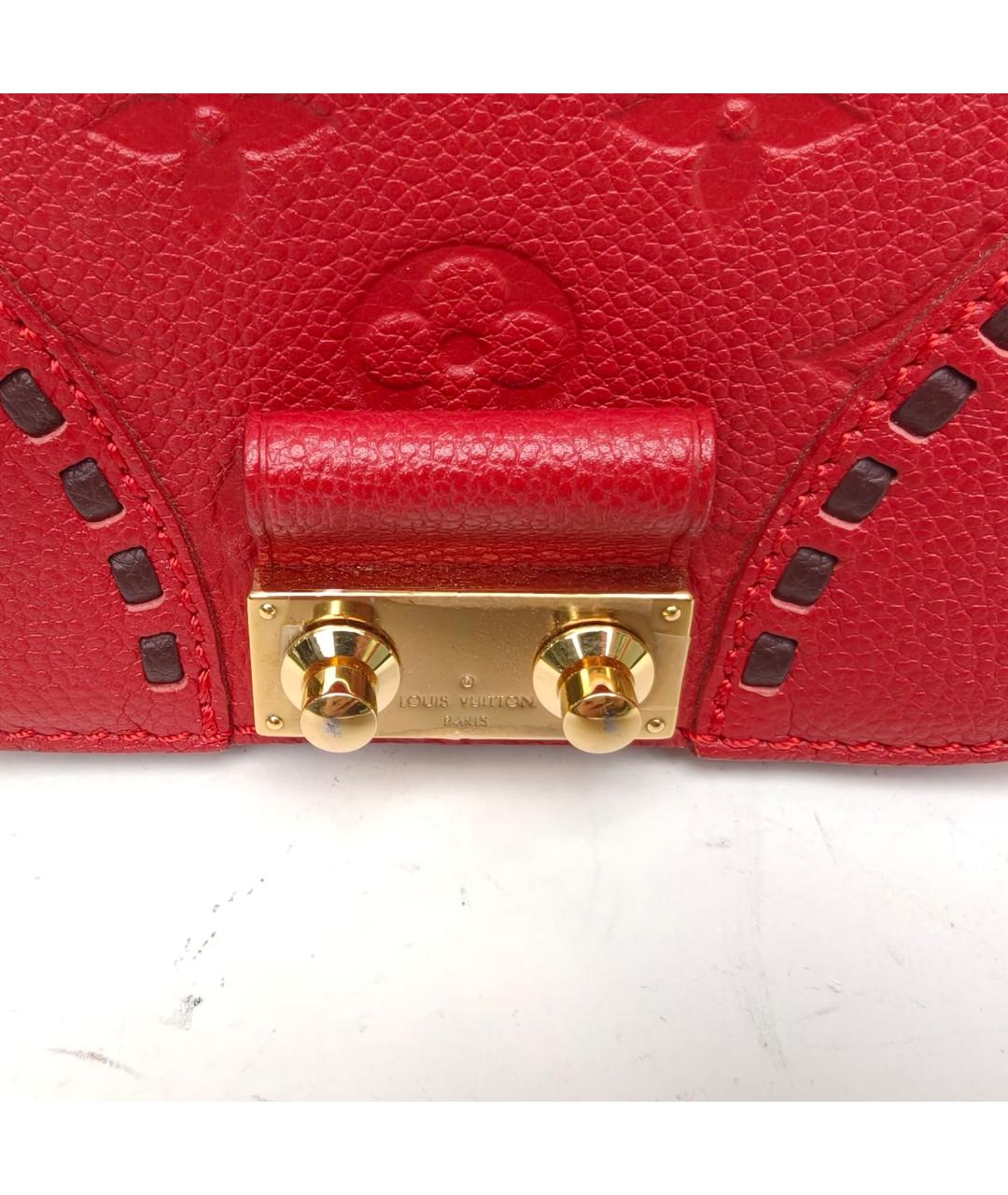 LOUIS VUITTON Красная кожаная сумка через плечо, фото 8