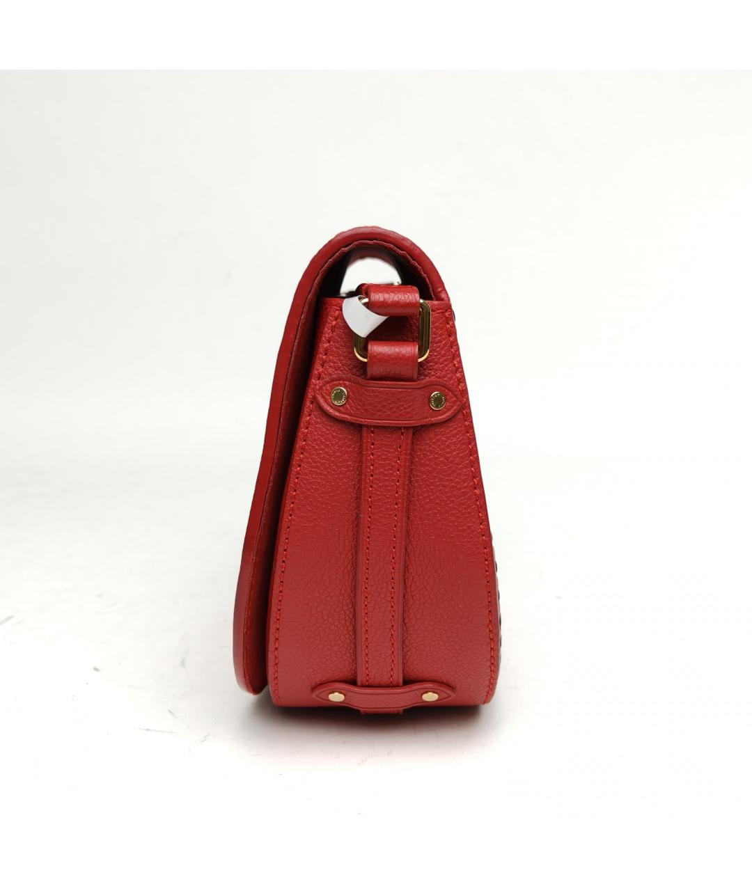 LOUIS VUITTON Красная кожаная сумка через плечо, фото 3