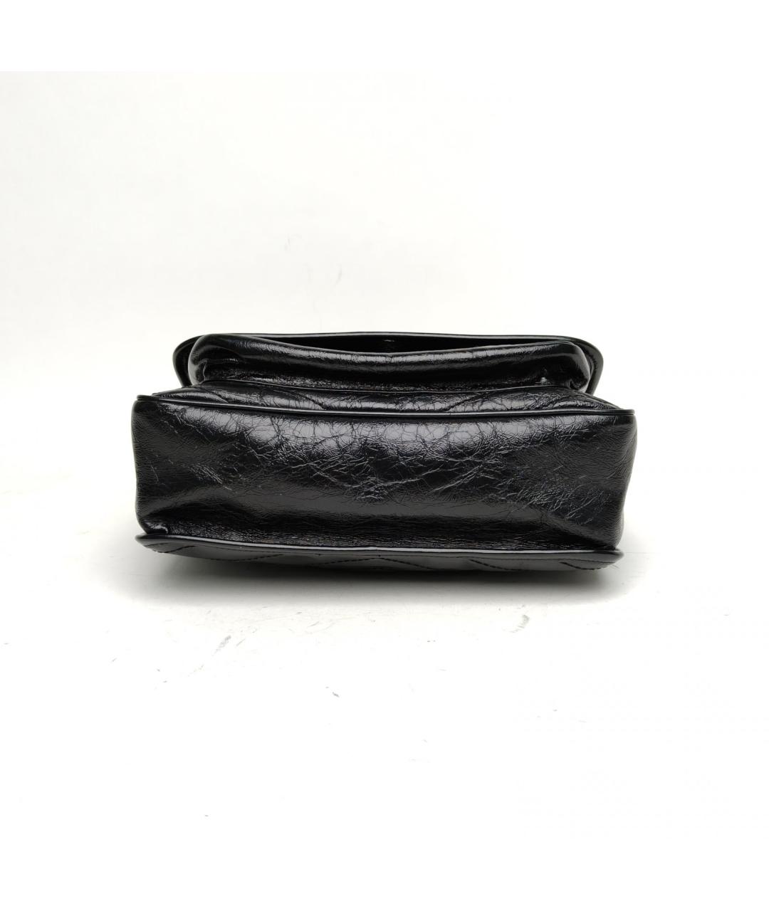 SAINT LAURENT Черная кожаная сумка через плечо, фото 6