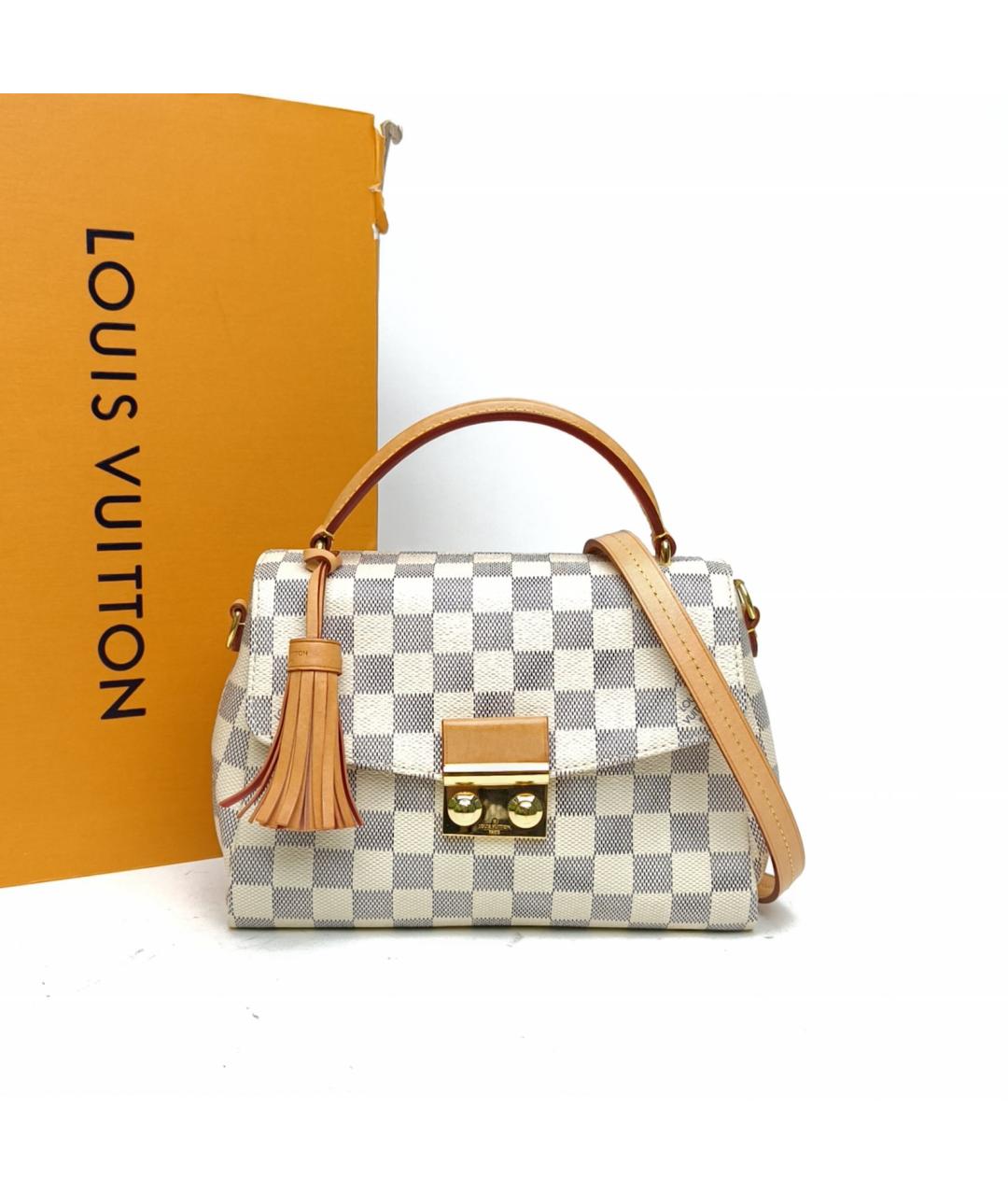 LOUIS VUITTON Белая сумка через плечо, фото 9