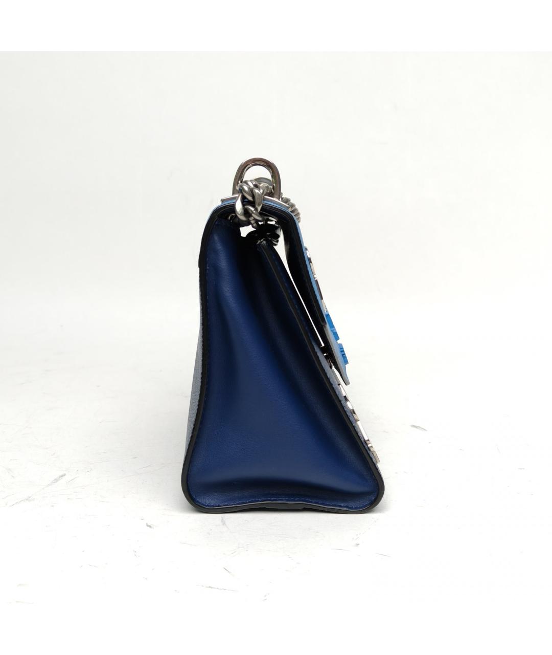 PRADA Синяя кожаная сумка через плечо, фото 5