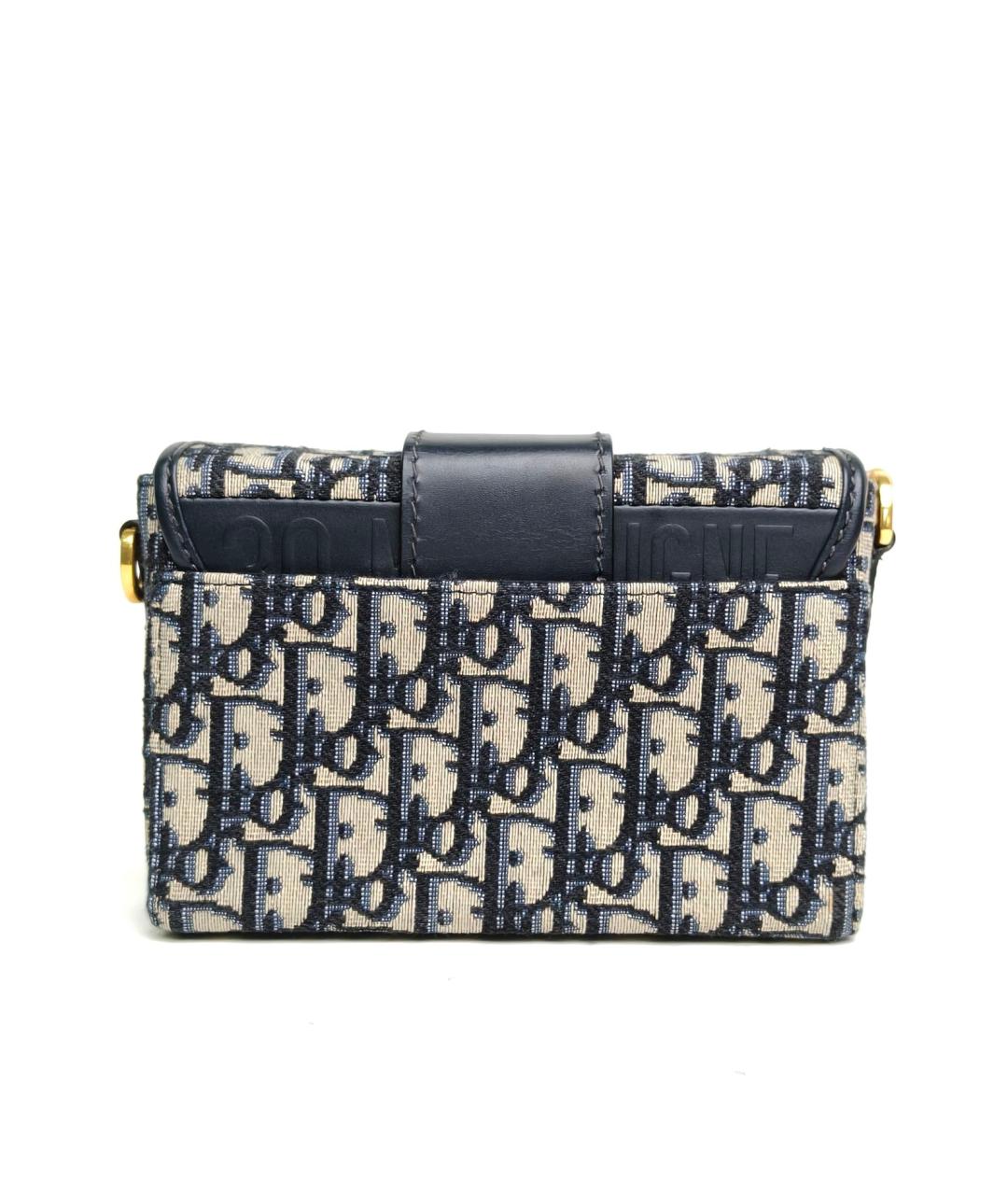 CHRISTIAN DIOR Синяя жаккардовая сумка через плечо, фото 4
