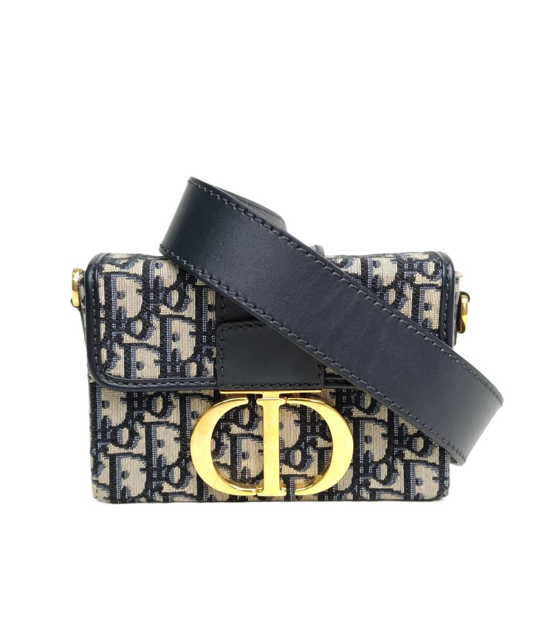 CHRISTIAN DIOR Синяя жаккардовая сумка через плечо, фото 1