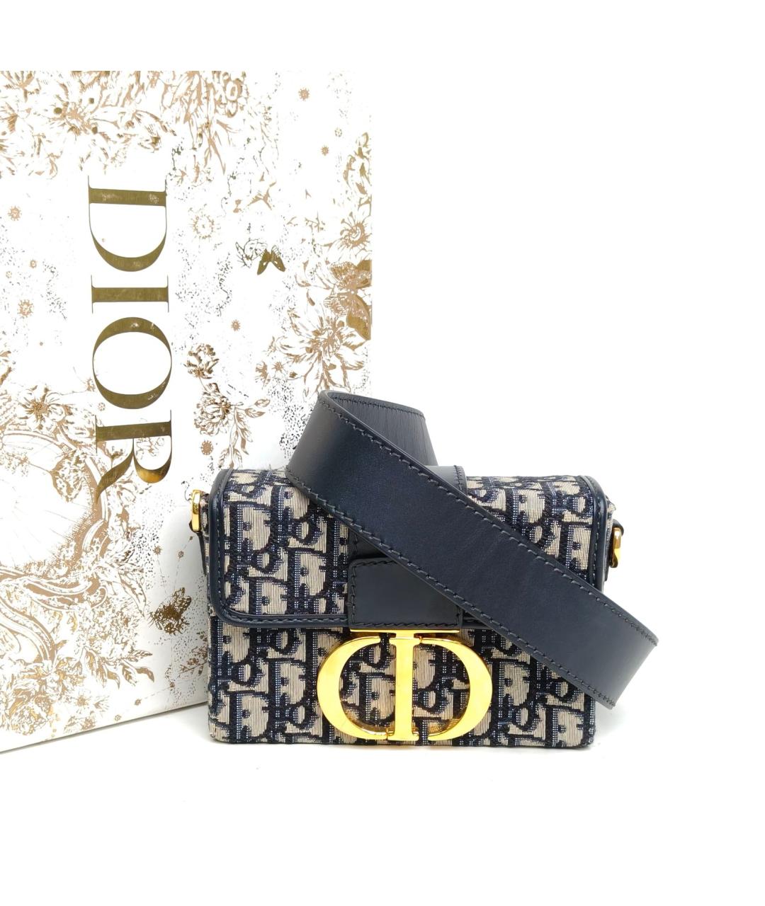 CHRISTIAN DIOR Синяя жаккардовая сумка через плечо, фото 9