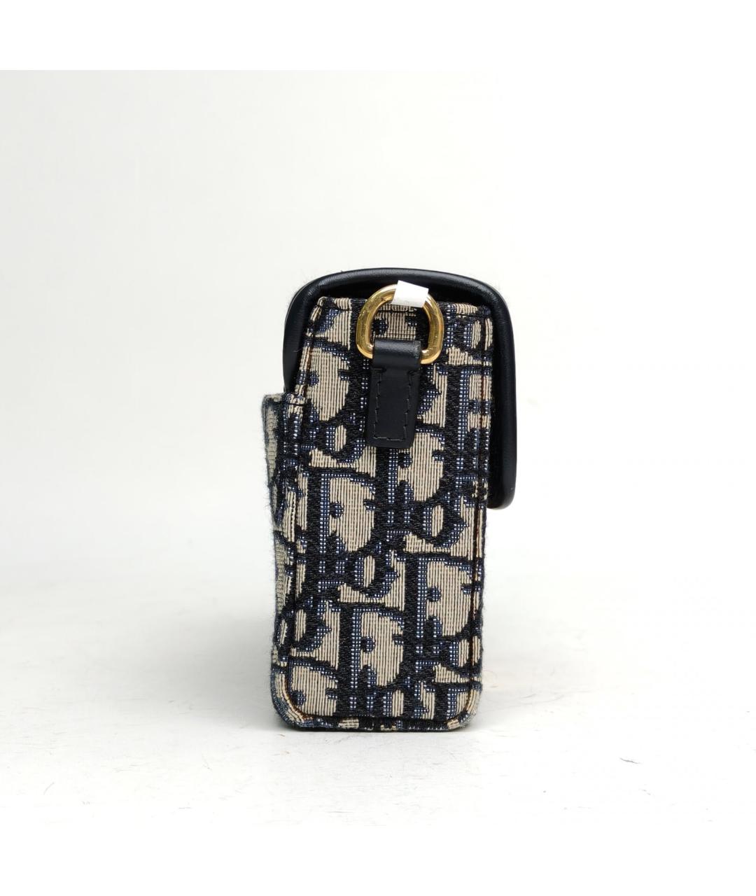 CHRISTIAN DIOR Синяя жаккардовая сумка через плечо, фото 5