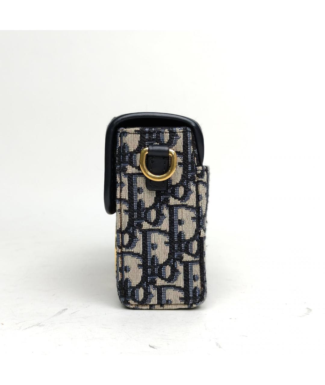 CHRISTIAN DIOR Синяя жаккардовая сумка через плечо, фото 3