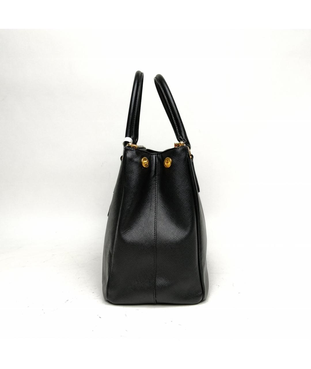 PRADA Черная кожаная сумка тоут, фото 3