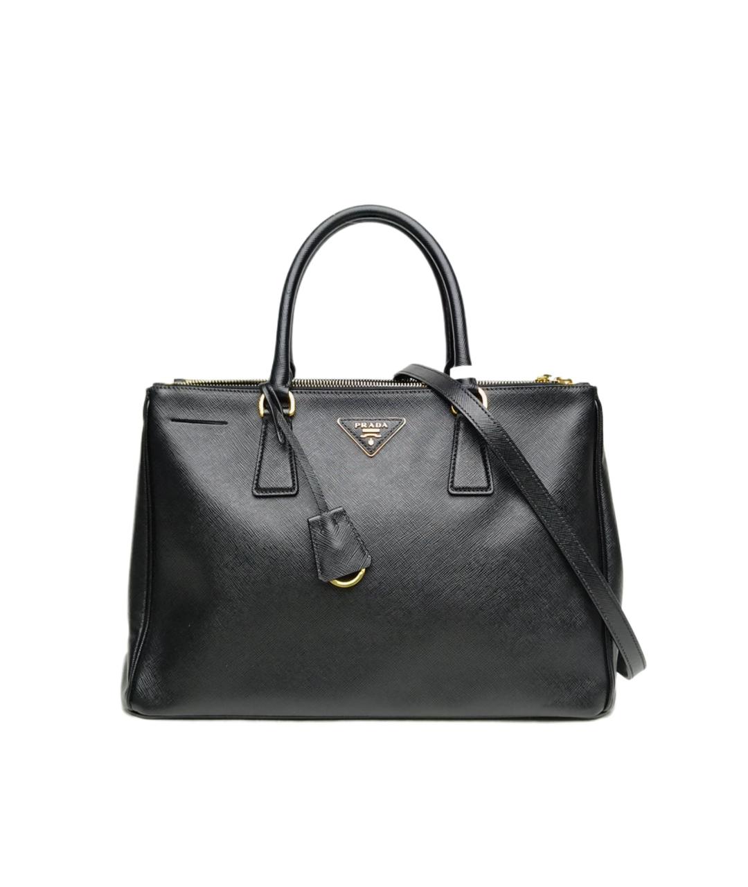 PRADA Черная кожаная сумка тоут, фото 1