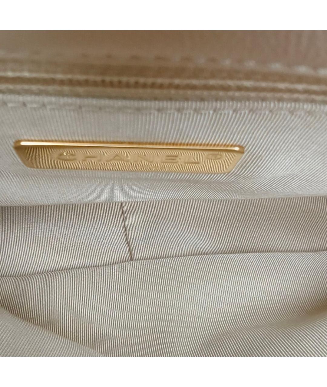 CHANEL Бежевая кожаная сумка через плечо, фото 8