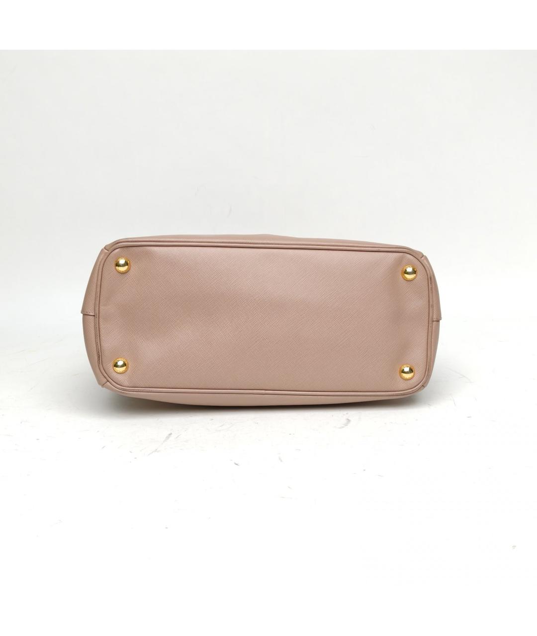 PRADA Бежевая кожаная сумка с короткими ручками, фото 6