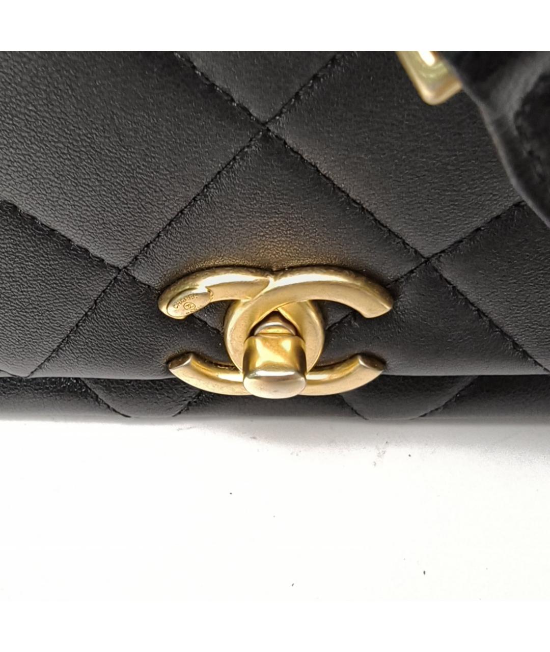 CHANEL Черная кожаная сумка через плечо, фото 7