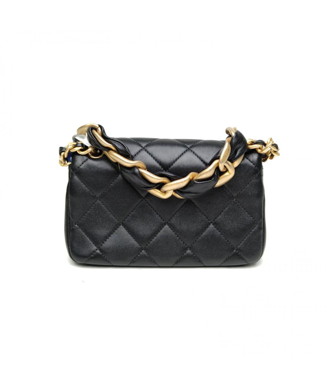 CHANEL Черная кожаная сумка через плечо, фото 4