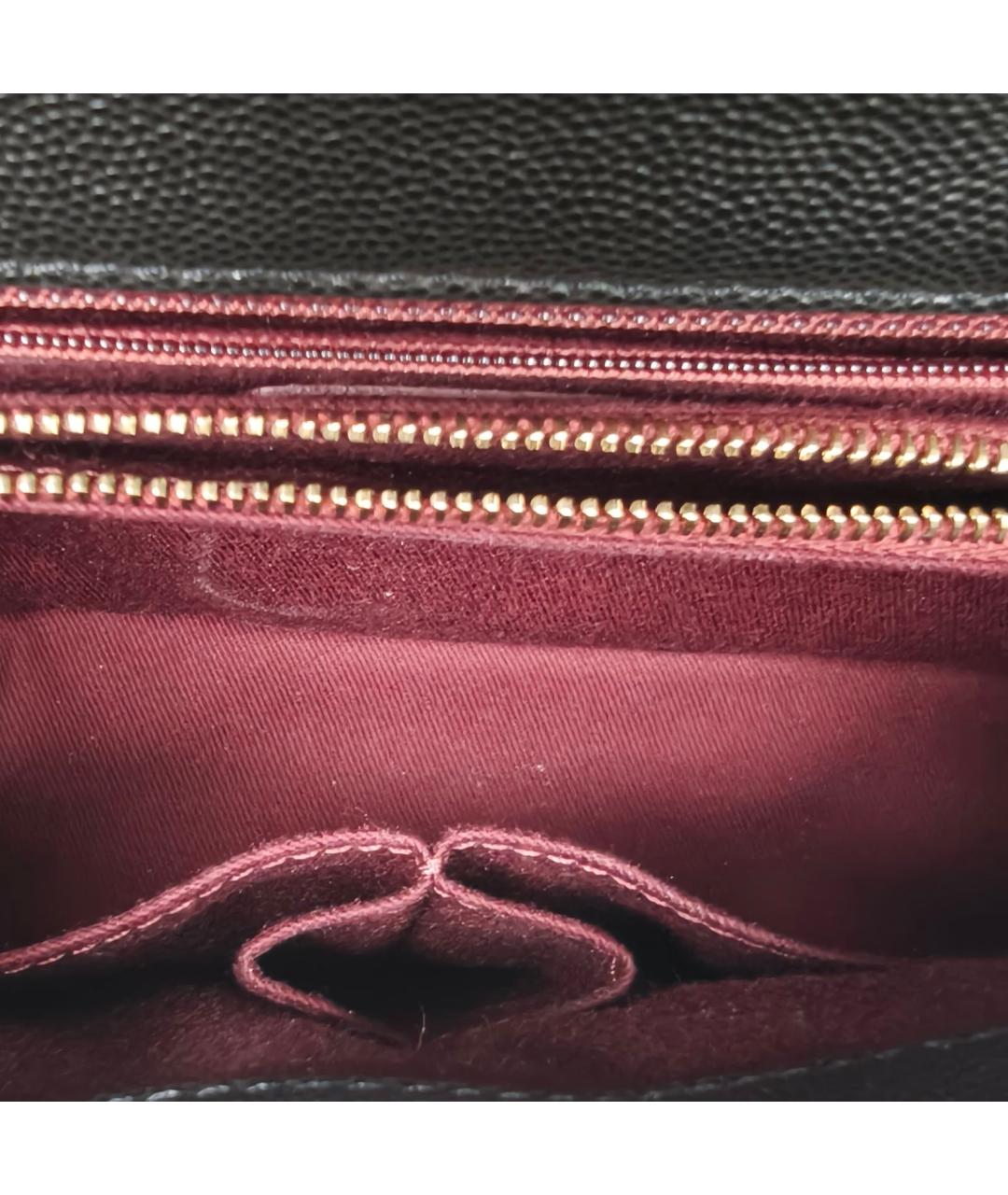 CHANEL Черная кожаная сумка с короткими ручками, фото 6