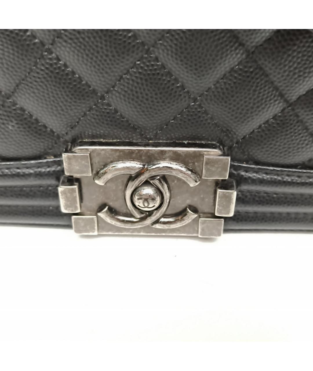 CHANEL Черная кожаная сумка через плечо, фото 8