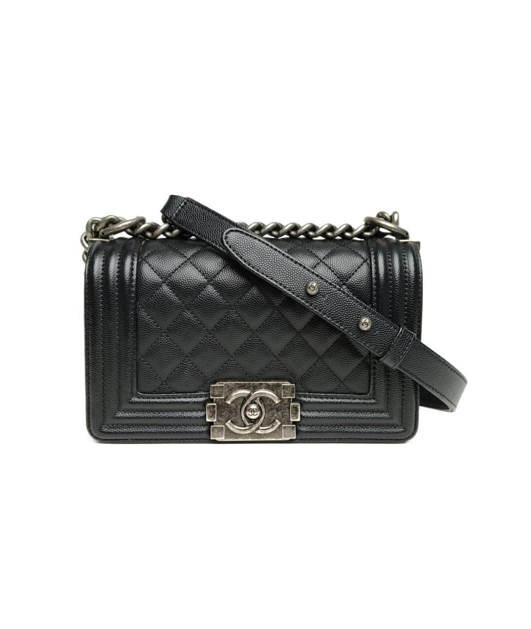 CHANEL Черная кожаная сумка через плечо, фото 1
