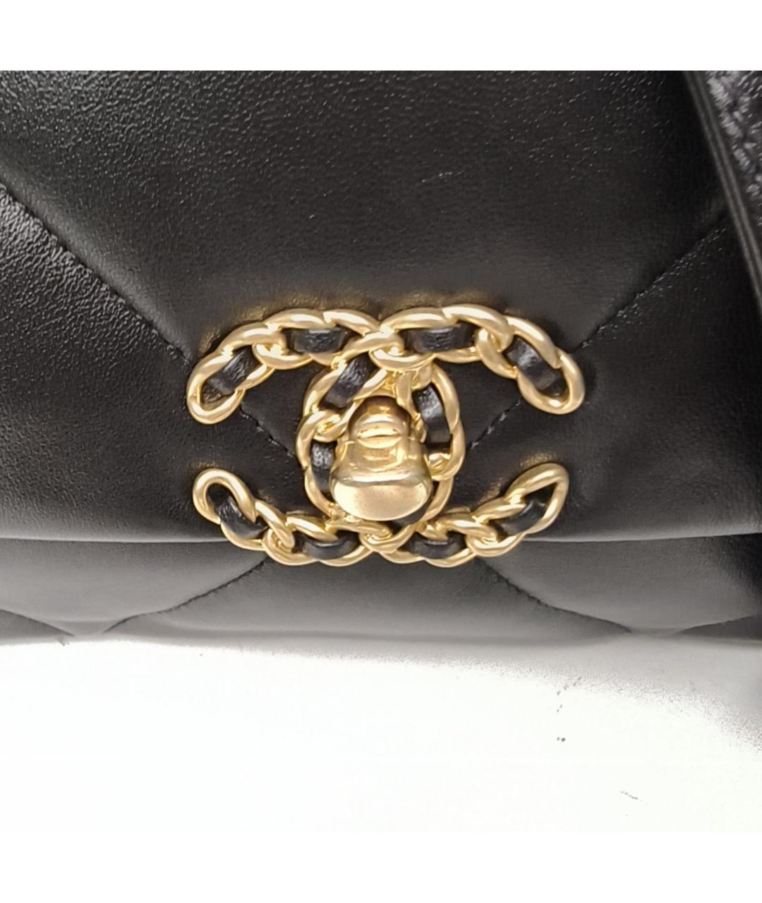 CHANEL Черная кожаная сумка через плечо, фото 7