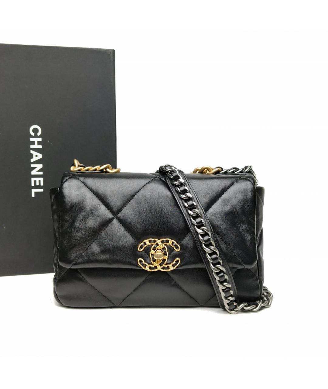 CHANEL Черная кожаная сумка через плечо, фото 9