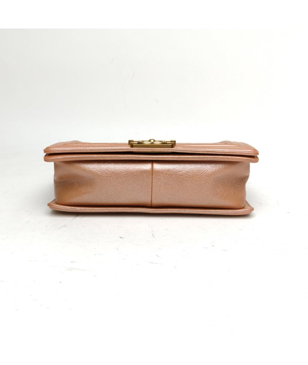 CHANEL Бежевая кожаная сумка через плечо, фото 6