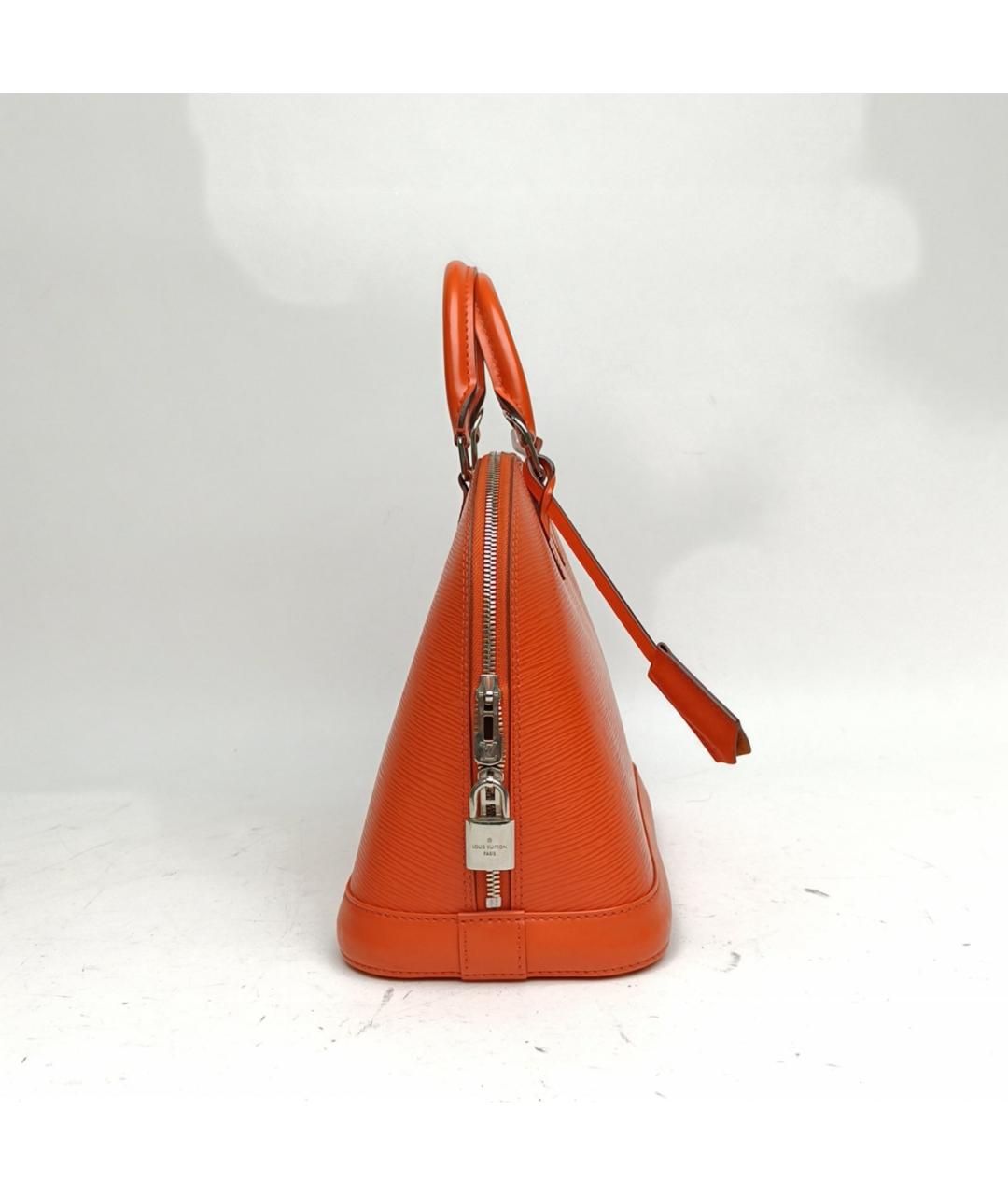 LOUIS VUITTON Оранжевая кожаная сумка тоут, фото 3