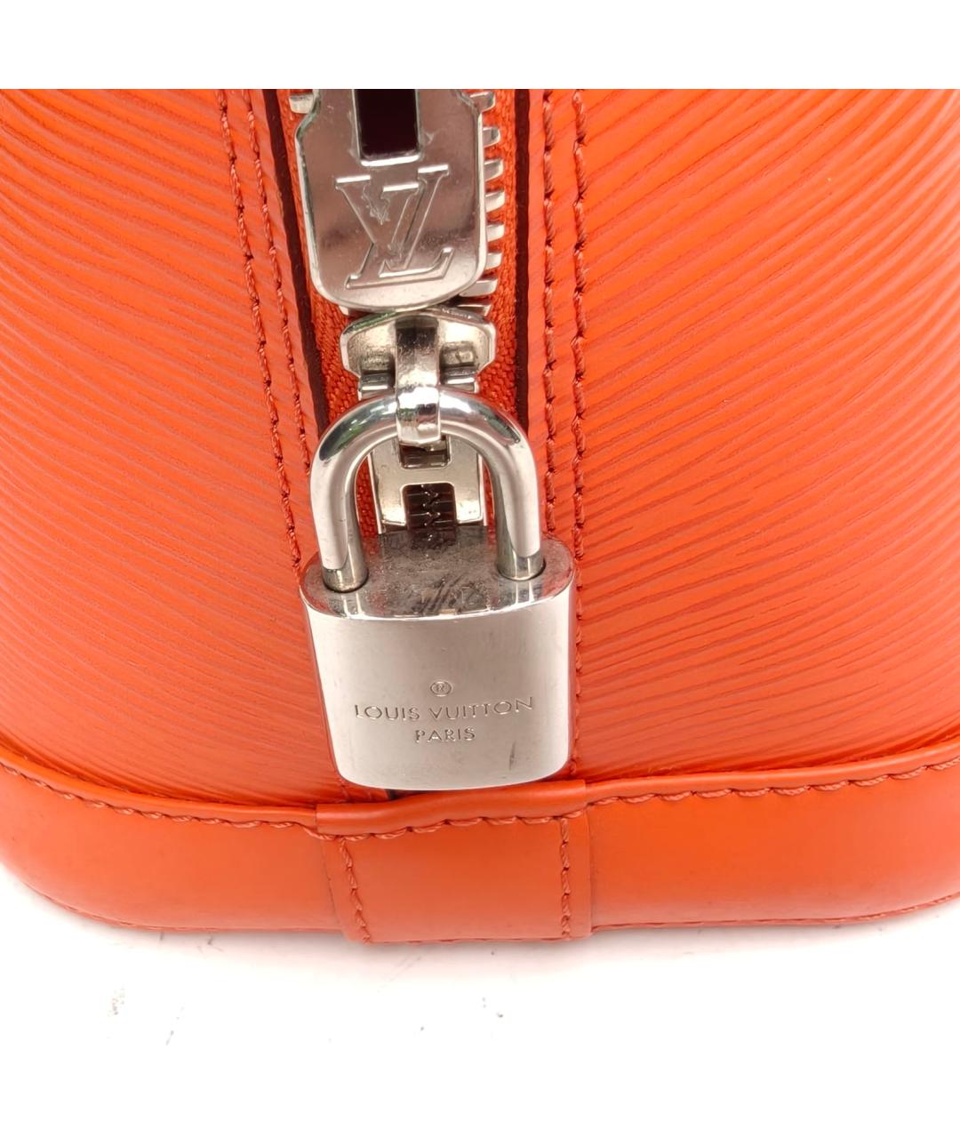 LOUIS VUITTON Оранжевая кожаная сумка тоут, фото 6